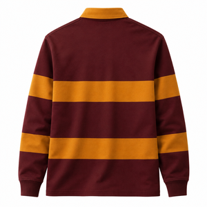 Chemises de rugby décontractées en tricot respirant à manches longues, impression numérique, coton et lin, uniformes d'équipe OEM, exportation directe usine - Product Image 2