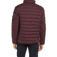 Veste matelassée légère pour homme, manteau d'hiver matelassé, col montant, fermeture éclair intégrale, vêtements de sport décontractés pour l'extérieur, logos personnalisés, résistant à l'eau