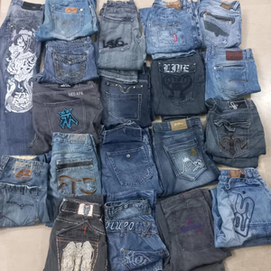 Branded Overrun Surplus Men's Jeans Mixed Denim Stock Fashion Casual Pants Super <b>Light</b> Readymade Label Good Quality <b>Cheap</b> Price - Product Image 2