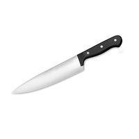 Couteau de Chef UM STEEL en Acier Damas Fait Main, Lame en Acier Inoxydable 440C, Étui en Cuir, Finition Polie Haute Brillance, Manche Ajustable