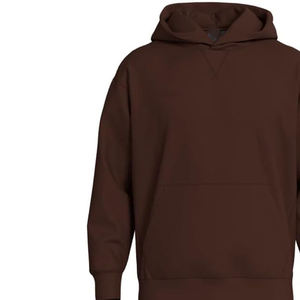 Sweat-shirt à capuche pour homme, couleur unie, en polaire, décontracté, pour l'automne, coupe classique, tricoté, manches longues - Product Image 3