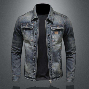 DAIZEN STAR INTERNATIONAL Men's Regular Fit Denim Jacket Solid Color Button Closure Distressed Wash Casual Style Winter Wear - Product Image 5