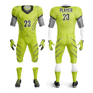 Ensemble d'uniformes de football américain unisexe, imprimé par transfert thermique, taille élastique, maillot sans manches, pantalon ajusté, anti-humidité, bleu - Product Image 1