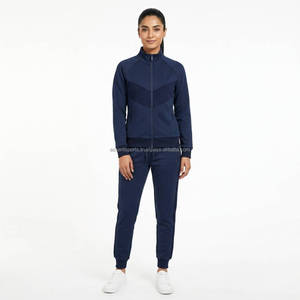 <b>Women's</b> Running Tracksuit Full Zip <b>Jacket</b> and Jogger Set Workout Sportswear OEM ODM Custom Logo Wholesale Manufacturer - Product Image 1