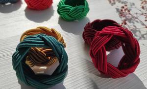 Anneaux de serviette colorés, porte-serviettes en forme de tête de Turc, anneaux de serviette faits à la main, nœuds décoratifs - Product Image 4