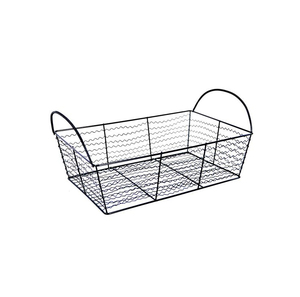 Rectangle Metal <b>Wire</b> Storage <b>Basket</b> Modern Style Multi Purpose Neatening Organizer <b>Stackable</b> Design - Product Image 3