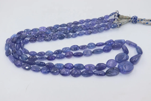 Perles de tanzanite AAA lisses dégringolées perles de pierres précieuses naturelles perles de gros en forme de pépite - Product Image 3