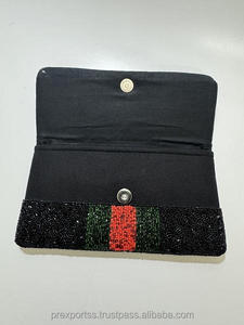 <b>Bee</b> Embroidered Beaded Clutch Bag Handmade Multicolor Fashion Evening Party Luxury Designer Custom Portable Stylish <b>Gift</b> - Product Image 3