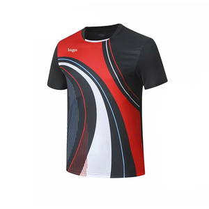 Camiseta Deportiva de Manga Corta con Cuello Redondo, 100% Poliéster, Secado Rápido, Transpirable, con Logotipo Personalizado, para Hombre y Mujer, para Tenis de Mesa y Bádminton - Product Image 3