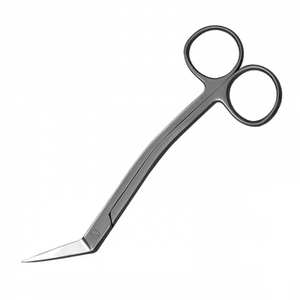 Ciseaux Locklin dentaires à manche courbé en acier inoxydable allemand, instrument chirurgical orthodontique pour la coupe des gencives, outil médical - Product Image 3