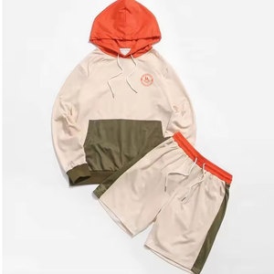 Best Selling Custom Logo <b>Men</b> <b>Hoodies</b> <b>Shorts</b> <b>Sets</b> Two Piece <b>Hoodies</b> <b>Shorts</b> <b>Set</b> For <b>Men</b> - Product Image 1