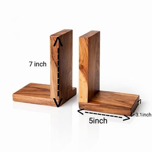 Sujetalibros de Madera para Estantería, Soporte Decorativo para Libros para el Hogar y la Oficina - Product Image 3