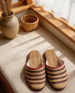 SN HANDICRAFTS Handmade Raffia Outdoor for for Women-Lightweight Breathable Anti-Slip Cotton Lining <b>Summer</b> Shoes - Product Image 1