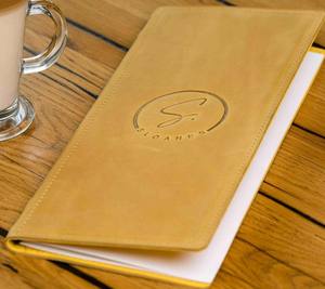 Porta Menús de Cuero con Logotipo Personalizado para Restaurante, Cafetería, Hotel, Cubierta de Menú Premium para Comedor LMC-0156 - Product Image 1