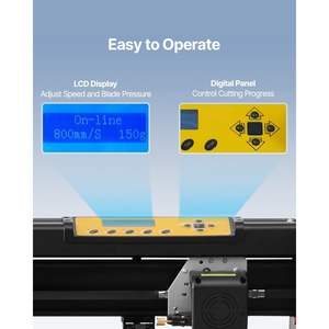 34-Inch Bundle <b>Vinyl</b> <b>Cutter</b> Machine LCD Display Manual Plotter <b>Cutter</b> Signmaster Software Design Cut Including Supplies Tools - Product Image 4