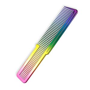 Peigne à cheveux classique plaqué or arc-en-ciel, outil professionnel de coiffure pour barbier, tondeuse de salon - Product Image 4