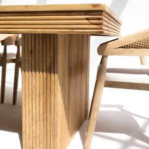 Table à manger Vandana Zentrix en bois de mangue avec design contemporain massif fait main - Product Image 6