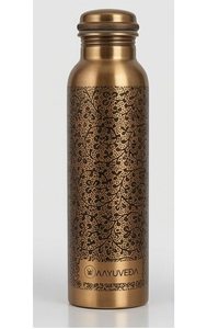 Ayurveda Metal Water <b>Bottle</b> Green Finished Design Portable Travel <b>Flask</b> - Product Image 6