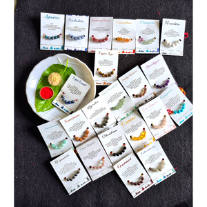 Latest 2026 Wholesale Premium Natural Stone Rakhi Feng Shui Handmade Polished New Design <b>Healing</b> Gemstone Rakhi For Brothers - Product Image 1