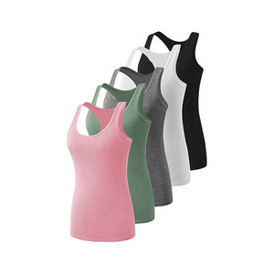 Women's Quick Dry Tank <b>Tops</b> Solid Color Knitted Sleeveless Sporty Scoop Neck With Pockets Blue Gray <b>Black</b> - Product Image 5