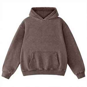 Sweat à capuche surdimensionné personnalisé délavé à l'acide, en polyester/coton 305 g/m², coupe décontractée, style vintage, épais - Product Image 6