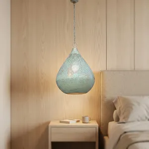Lámpara colgante de diseño artesanal, luz blanca cálida, forma de campana grande, montada en el techo, para comedor y sala de estar - Product Image 3