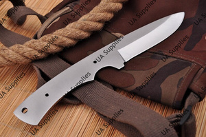 Cuchillo en Blanco Personalizable OEM ODM Forjado a Mano Plegable de Acero al Carbono Pulido con Punta Caída y Espiga Completa, Venta al por Mayor Directa de Fábrica - Product Image 4