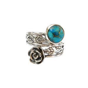 Blue Copper <b>Turquoise</b> Fashion <b>Ring</b> (5.2 Grams) - Product Image 2