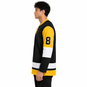 Maillots de hockey de l'équipe des États-Unis, vêtements de sport personnalisés, vêtements de hockey sur glace imprimés, 100% polyester, séchage rapide, respirant, écologique, devant - Product Image 2