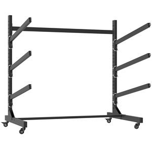 Soporte de Almacenamiento para Kayak Resistente de 41 Pulgadas, Soporte Ajustable con Ruedas Bloqueables, Soporte para Canoa y SUP para 3 Kayaks - Product Image 3