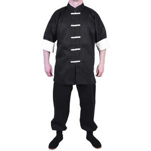 ชุดกังฟูสีดำขาว ปี 2026 คุณภาพพรีเมียม ราคาขายส่ง สำหรับผู้ใหญ่ รับผลิตแบบ OEM - Product Image 3