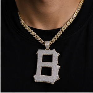 Trendy Rapper's Hip Hop Jewelry Custom Iced 925 Solid <b>Silver</b> Bling Diamond Moissanite A-Z <b>Initial</b> Big Letter <b>Pendant</b> Men <b>Pendant</b> - Product Image 5