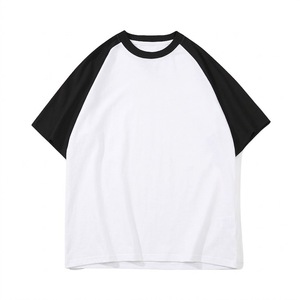 เสื้อยืดโอเวอร์ไซส์ คัลเลอร์บล็อก แขนราแกลน ผ้าฝ้าย 100% คุณภาพสูง ขายส่ง - Product Image 3