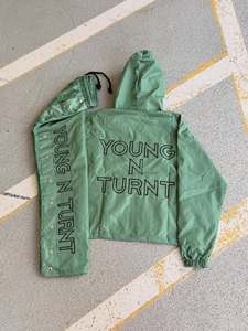 <b>Red</b> <b>Hooded</b> Windbreaker <b>Jacket</b>| Snap Button Streetwear <b>Jacket</b>| Waterproof Urban Fashion Outerwear|OEM Private Label Manufacturer - Product Image 4