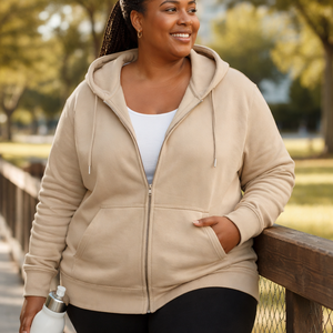 Sudadera con capucha y cremallera de talla grande personalizada al por mayor - Fabricante OEM directo para pedidos al por mayor - Product Image 5