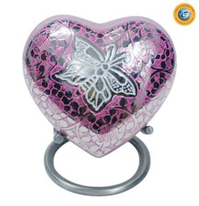 Urna Funeraria para Mascotas en Forma de Corazón Plateada de Linea Exports Inc. con Diseño de Huella de Pata, Recuerdo - Product Image 6