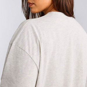 Camiseta Holgada y Transpirable de Manga Larga para Mujer, Personalizable, con Puños Acanalados, Material de Jersey de Algodón, Ropa Deportiva - Product Image 4