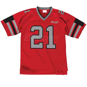 Jersey de Fútbol Americano OEM, 100% Poliéster, Transpirable, de Secado Rápido, Manga Corta, Tallas Grandes, Colores Personalizados, Logotipo Personalizado, Alta Calidad - Product Image 1