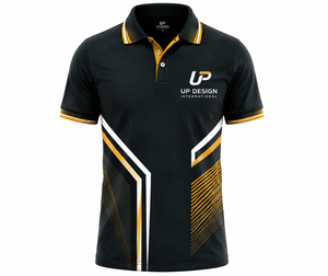 เสื้อกอล์ฟผู้ชายแบบกำหนดเอง แห้งเร็ว 100% โพลีเอสเตอร์ ระบายอากาศได้ดี ชุดทีมกอล์ฟ ปักโลโก้ด้านหน้าและด้านหลังได้ตามต้องการ ชุดกีฬา OEM - Product Image 1