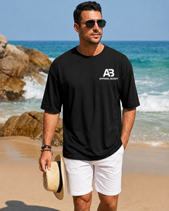Camiseta de Manga Corta Casual para Hombre, Marca AMY, 100% Algodón, Corte Regular, Bordado Frontal, Lisa, Personalizable con Logotipo, Transpirable, Venta al Por Mayor - Product Image 4