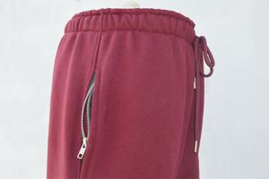 Pantalon parachute marron pour femme, coupe ample, ourlet ajustable, taille élastique, en polaire respirant, écoresponsable, streetwear, vente en gros OEM - Product Image 2