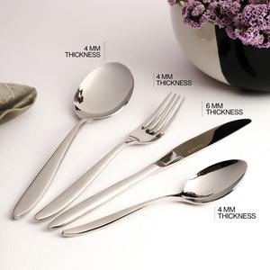 Juego de cubiertos de plata de primera calidad con acabado espejo para cocinas domésticas, restaurantes, hoteles, cafeterías, oficinas y comidas diarias. - Product Image 3