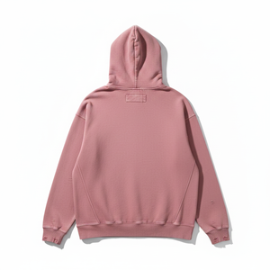 Sweat à capuche vintage délavé rose vieilli pour femme, coupe oversize à épaules tombantes, 100% coton molletonné respirant, décontracté pour l'hiver - Product Image 4