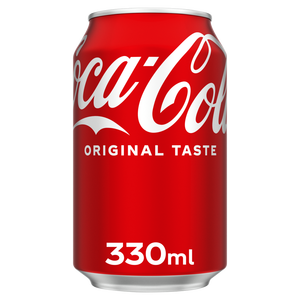 Coca-Cola Original Premium 330ml, boisson gazeuse en canette, certifiée Halal, faible en gras, chocolat, glucose, caféine, cola - Product Image 1