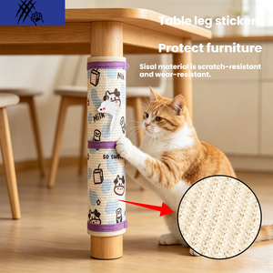 Color ripples Sisal <b>Cat</b> Scratcher Table Legs Protector Wave Stripe Rope <b>Cat</b> Scratcher Anti Slip Pet Furniture Protector - Product Image 2