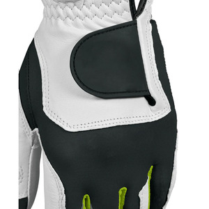 ถุงมือกอล์ฟผู้ชาย สีดำขาว แต่งสีเขียว หนังคาเบรตต้า ผ้าระบายอากาศ ยืดหยุ่น กระชับมือ จับถนัดมือ ทนทาน สำหรับมือซ้าย - Product Image 4