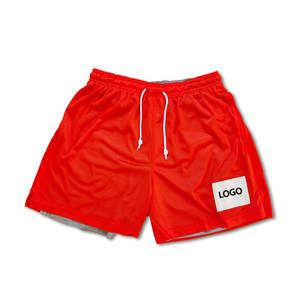 Shorts de basketball personnalisés en maille solide pour hommes, taille haute, élastiques, séchage rapide, écologiques, sportifs, pour la plage - Product Image 6