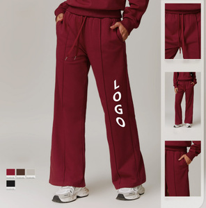 Hot Selling Winter <b>Women</b> Sweatpants <b>Straight</b> Pants Drawstring Wide <b>Leg</b> Pants with Pockets Casual Sports <b>Joggers</b> - Product Image 1