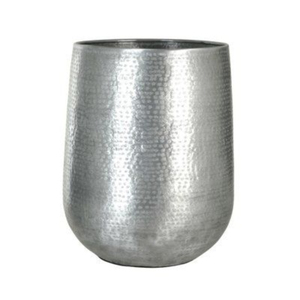 Jardinière ovale martelée en fer forgé argenté pour balcon, idéale pour herbes aromatiques - Vente en gros - Product Image 1