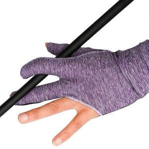 Guantes de Billar Sublimados Hechos en Fábrica a Precio de Mayoreo, Nuevo Diseño, Algodón y Spandex, Antideslizantes, Medios Dedos, para Snooker - Product Image 3